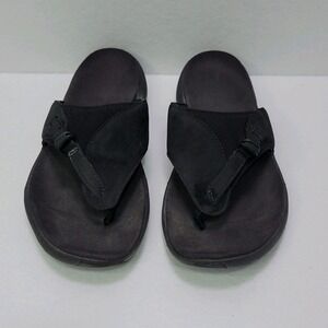 Merrell Gardena Thong Sandals Womens Size 9 Black Leather  Walking Flip Flops